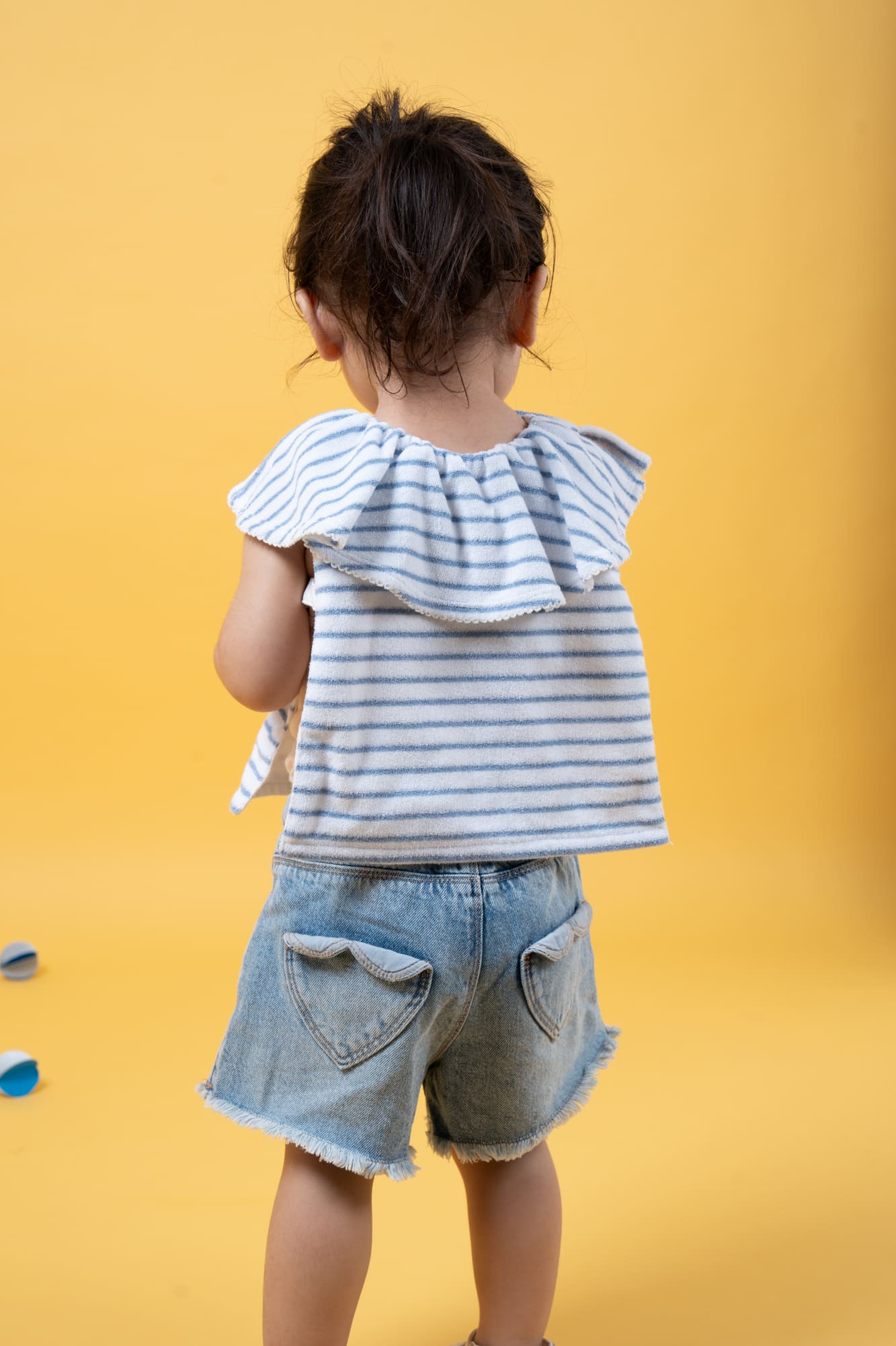 フリルボーダー スウィングBib <Blue>