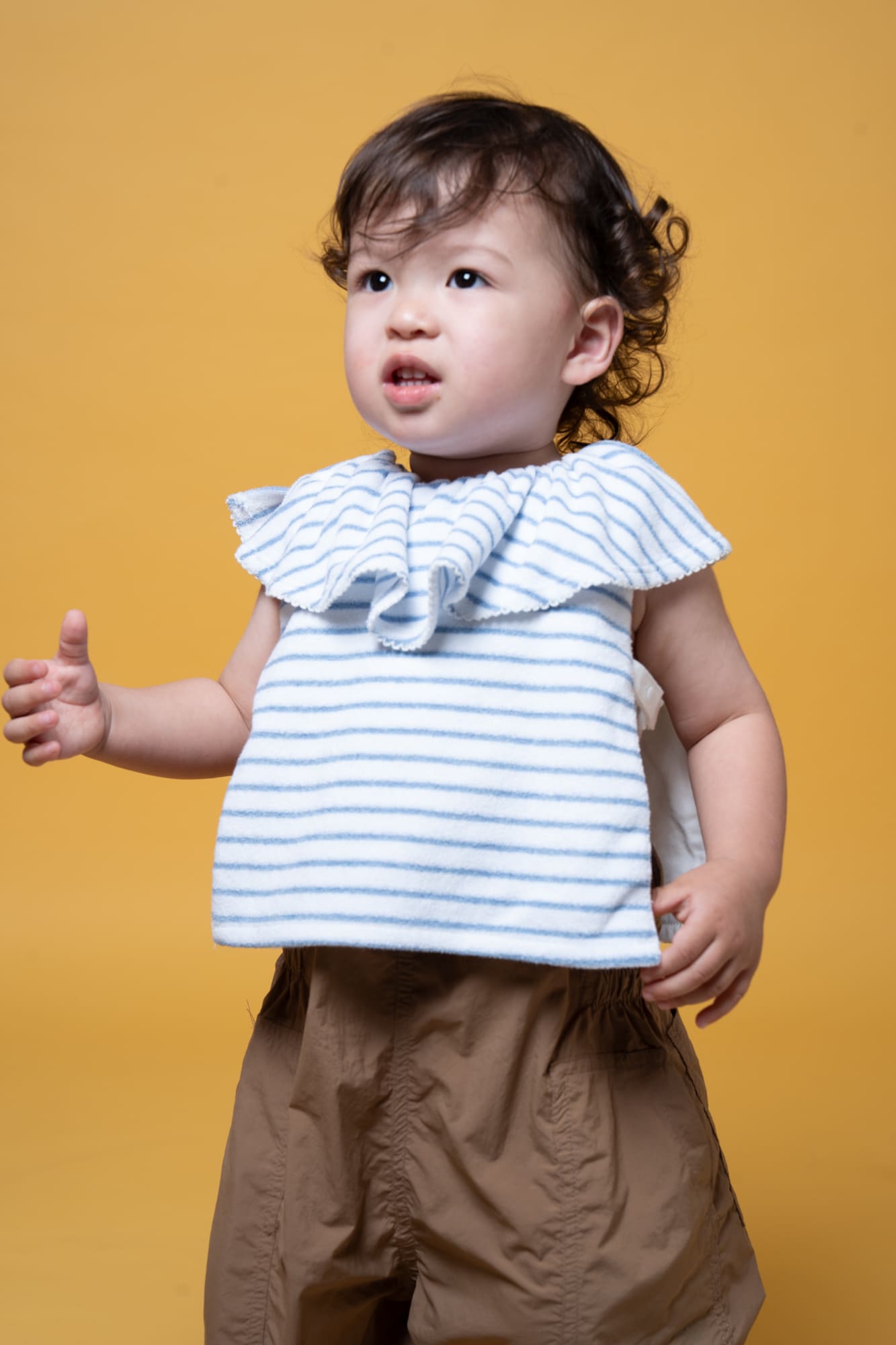 フリルボーダー スウィングBib <Blue>